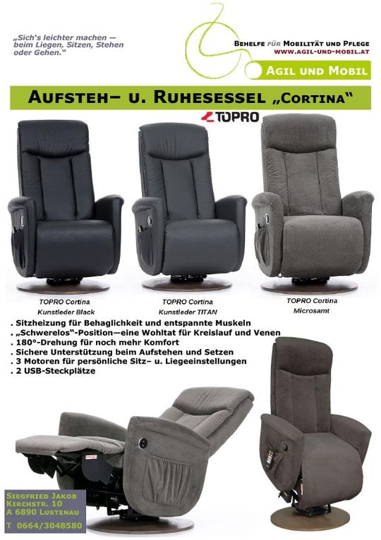 Aufsteh– u. Ruhesessel „Cortina“