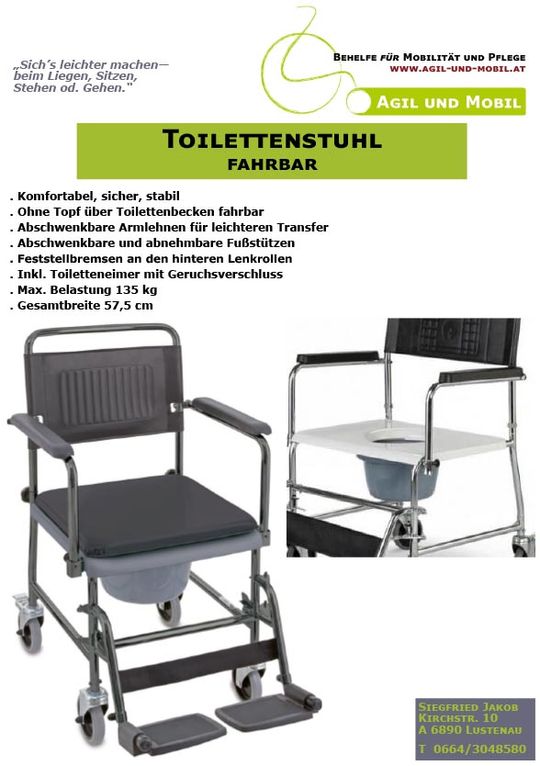 Toilettenstuhl fahrbar