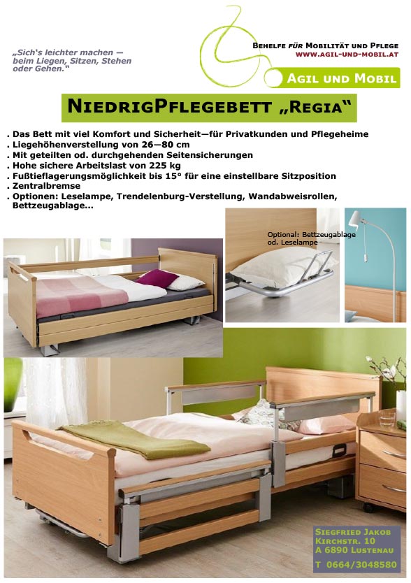 NiedrigPflegebett „Regia“