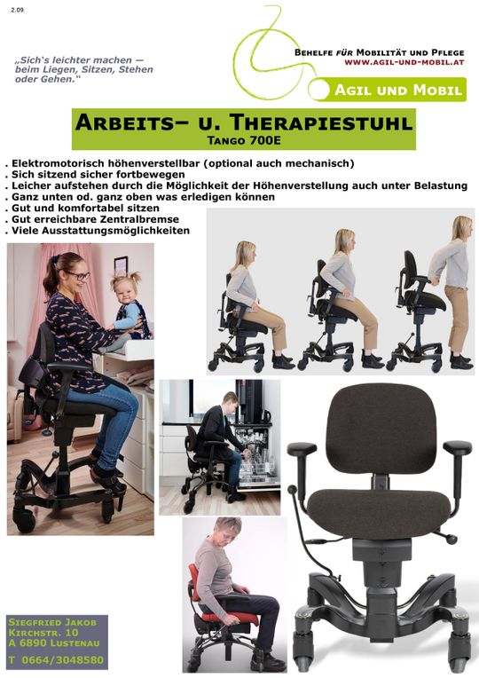 Arbeits- u. Therapiestuhl Tango 700E